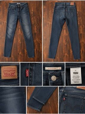 Levi’s 721 High Rise Skinny Jeans Women’s Size 27 Dark Wash Stretch Denim